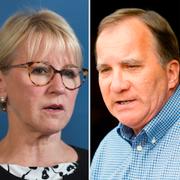 Ulf Kristerson (M), Margot Wallström (S), Stefan Löfven (S) och kung Carl XVI Gustaf. 