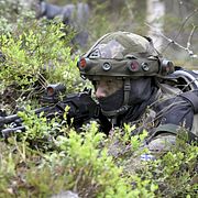 En finsk soldat.