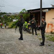 Police i Buenaventura, Colombia.