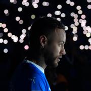 Neymar presenteras av sin nya klubb Al-Hilal i augusti.