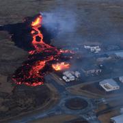 Bild över Grindavik från 14 januari.