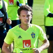 Albin Ekdal på dagens träning.