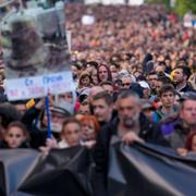 Demonstration i Belgrad. 