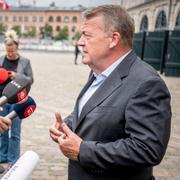 Danmarks utrikesminister Lars Løkke Rasmussen i Köpenhamn tidigare i dag.