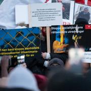 Demonstration mot LVU och Socialstyrelsen. 