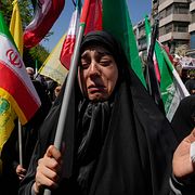 Anhängare till den iranska regimen, arkivbild.