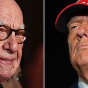 Rupert Murdoch, Donald Trump. Arkivbilder.
