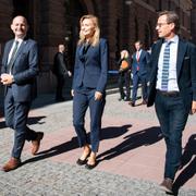  Arkivbild på Søren Pape Poulsen, Ebba Busch (KD) och Ulf Kristersson (M) från 2020.
 