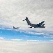 Kinesiska flygplan i övning i Taiwan.