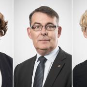 Riksrevisorerna Margareta Åberg, Ulf Bengtsson och Susanne Ackum.