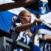 250817 IFK Göteborgs supportrar inför match mot AIK i augusti. 