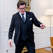 
Riksdagens talman Andreas Norlén och Sverigedemokraternas partiledare Jimmie Åkesson.