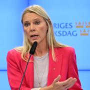 Socialdemokraternas utbildningspolitiska talesperson Åsa Westlund på pressträffen.