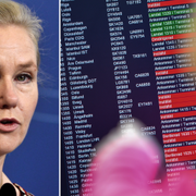 Infrastrukturminister Anna Johansson (S) till vänster.