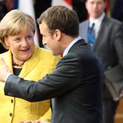 Angela Merkel och Emmanuel Macron, bild från 14 december 2017.