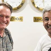 Crunchfish vd Joachim Samuelsson och Vijay Raghunathan som är bolagets representant i Indien. 
