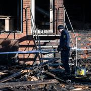 Bild från en brand på fredagsmorgonen.