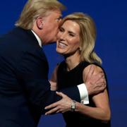 Donald Trump och den konservativa tv-profilen Laura Ingraham.