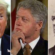 Donald Trump, Bill Clinton och Andrew Johnson.