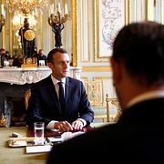 Macron och Philippe på söndagen.