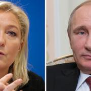 Marine Le Pen och Vladimir Putin