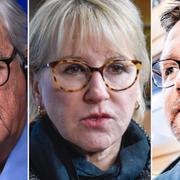 EU-kommissionens ordförande Jean-Claude Juncker/Sveriges utrikesminister Margot Wallström (S) på ett möte med EU:s ministerråd/Europaparlamentarikern Fredrick Federley (C).