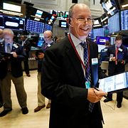 Investeraren Gordon Charlop på New York Stock Exchange. Arkivbild.