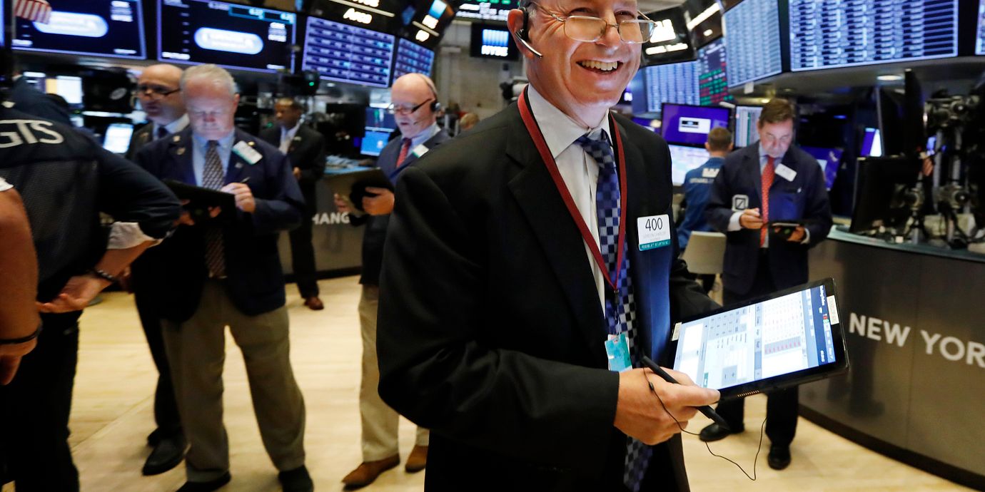 Investeraren Gordon Charlop på New York Stock Exchange. Arkivbild.