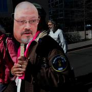 Demonstration för journalisten Jamal Khashoggi.