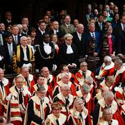 Parlamentets öppnade i Westminster, London, i dag. 