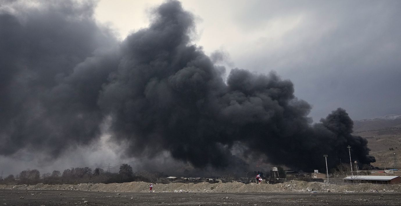 Bild från Teheran efter en amerikansk-israelisk attack.