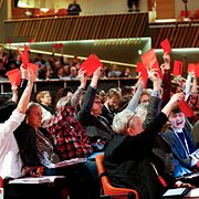 Bild från Vänsterpartets kongress 2018.