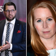 Ebba Busch (KD), Jimmie Åkesson (SD) och Annie Lööf (C).