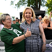 C-ledaren Elisabeth Thand Ringqvist  under Almedalsveckan.