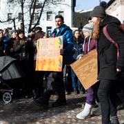 Klimatmanifestation under årets möte i januari. 