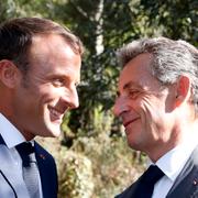 Emmanuel Macron och Nicolas Sarkozy.