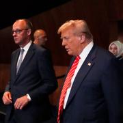 Tysklands förbundskansler Friedrich Merz och Donald Trump.