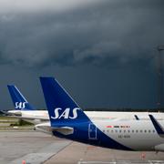 Arkivbild: SAS-plan på Terminal 5 på Arlanda flygplats.