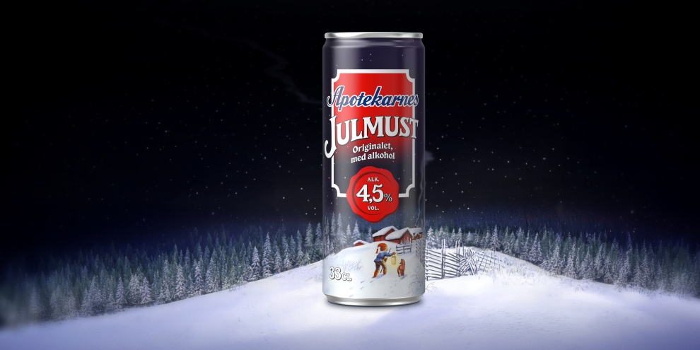 Julmust med alkohol. 