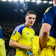 Viktor Gyökeres i VM-matchen mot Tunisien.