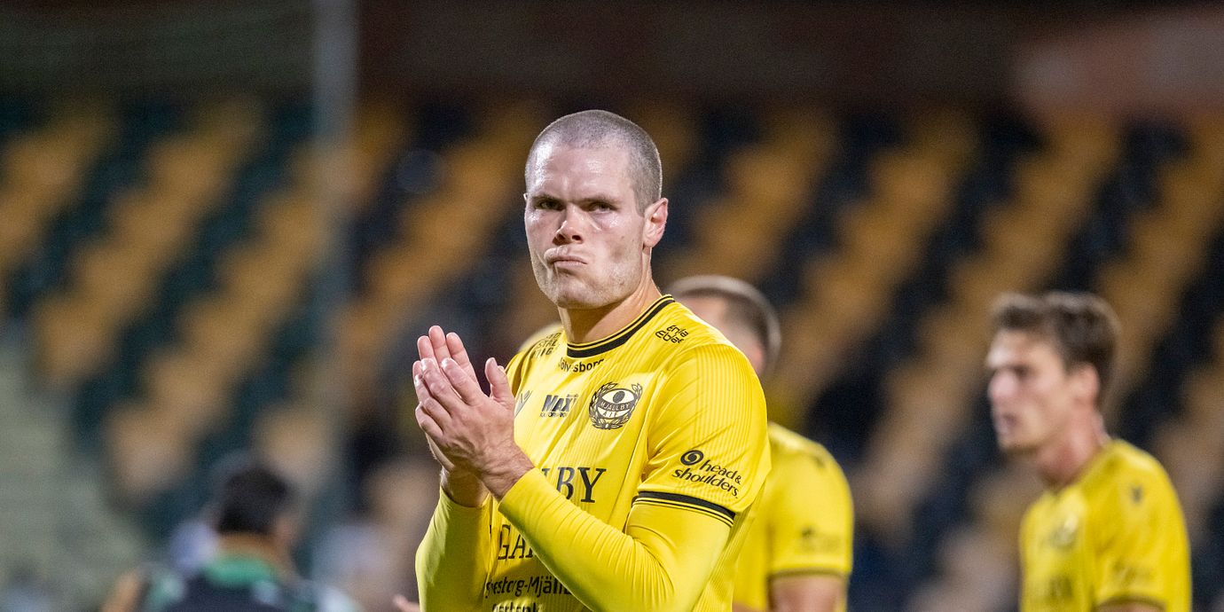 Mjällbys Jacob Bergström efter en allsvensk match i september.