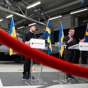 Zelenskyj och Kristersson håller pressträff i Linköping.