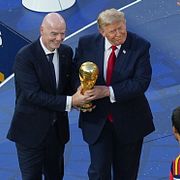 Infantino och Trump, under VM-finalen.