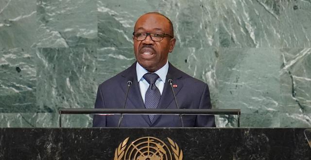 Arkivbild på Gabons president Ali Bongo Ondimba.  Mary Altaffer / AP