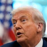 Trump i Ovala rummet på torsdagen.