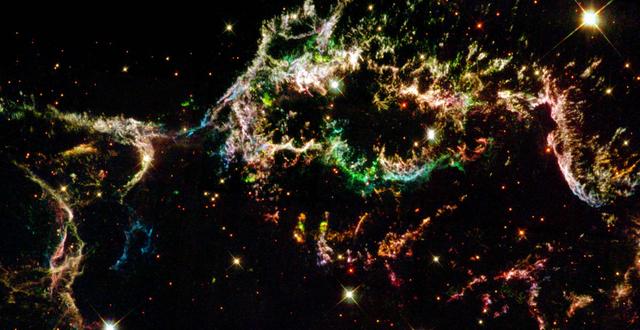 Arkivbild av supernova tagen av Hubbleteleskopet. AP