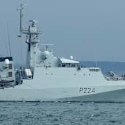 Brittisk patrullbåt under Nato-övning. 