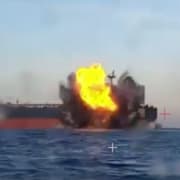 Den 27 november utförde Ukraina en attack mot två ryska oljetankrar i Svarta havet. Bilden är från en video som släppts av Ukraina och som uppges visa händelsen.