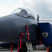 Flygplanet som kraschade tros vara av modellen F-15E. Arkivbild.