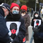 Protester i Warszawa mot förslaget till ny abortlagstiftning.